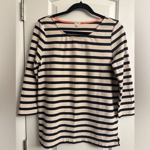 J.Crew Women’s Shirt Size S in Cream w/ Navy Stripes